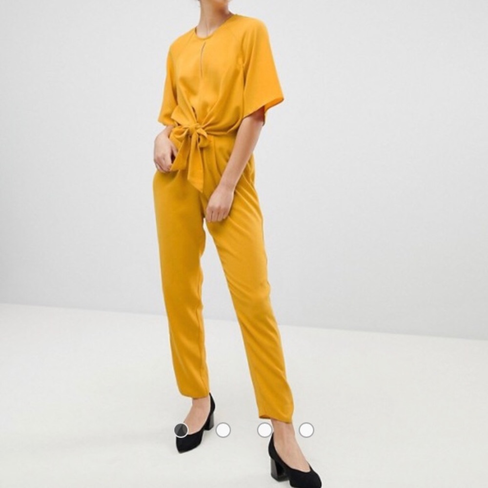 Miss Selfridge Tie Front Jumpsuit